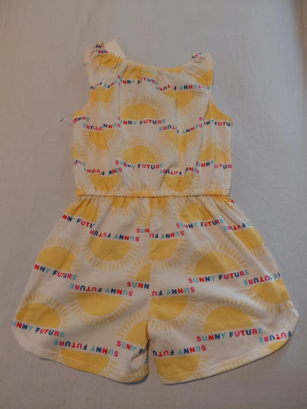 Old Navy Yellow Sunny Future Girls' Tank & Short Romper with Bow